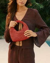 Raffia Halfmoon Bag |