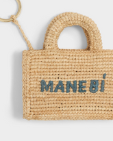 Natural Raffia Mini Sunset Charm Keyring |