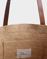 Rust Raffia & Leather Basket Bag |