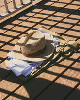 Handcrafted Raffia and Suede Panama Hat |