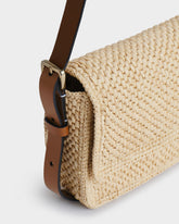 Borsa Paloma in Raffia Naturale e Pelle Natural and Tan |