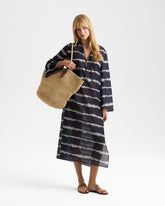Printed Silk Cotton Voile Oceane Dress |