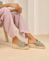 Soft Suede Platforms With Knot - Women’s New Shoes | 