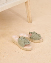 Soft Suede Platforms With Knot - Women’s New Shoes | 