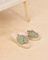 Soft Suede Platforms With Knot |