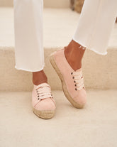 Suede Lace-Up Espadrilles |
