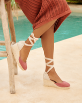 Soft Suede Low Wedge Espadrilles |