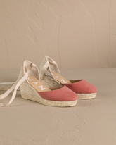Soft Suede Low Wedge Espadrilles |