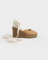 Espadrillas con Zeppa in Pelle Scamosciata |