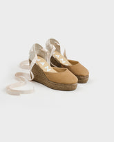 Espadrillas con Zeppa in Pelle Scamosciata |