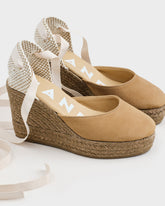 Espadrillas con Zeppa in Pelle Scamosciata |