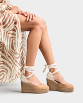 Espadrillas con Zeppa in Pelle Scamosciata |