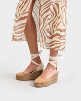 Espadrillas con Zeppa in Pelle Scamosciata |