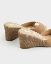 Suede Mule Wedge Espadrilles |