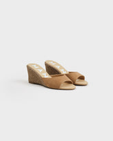 Suede Mule Wedge Espadrilles |