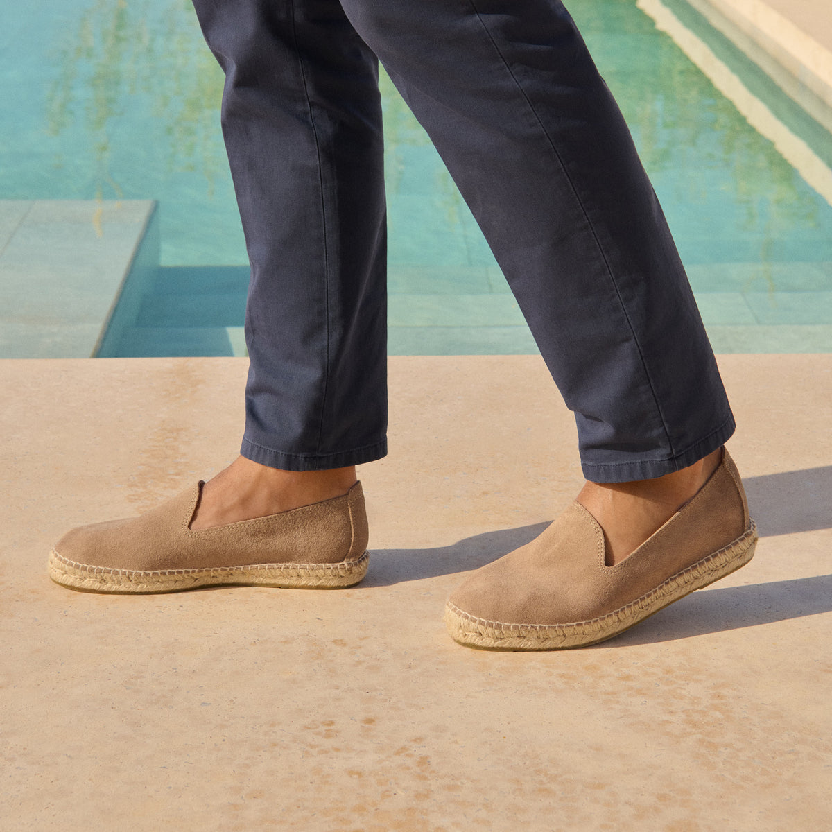 Taupe Espadrilles Men | Suede | Manebí display picture 2