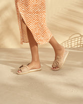 Soft Suede Sandals With Knot |