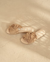 Soft Suede Sandals With Knot |
