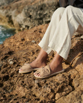 Soft Suede Sandals With Knot |