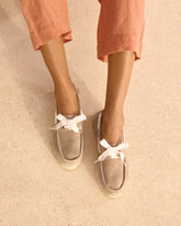 Suede Boat-Shoes Espadrilles - Women’s Loafers | 