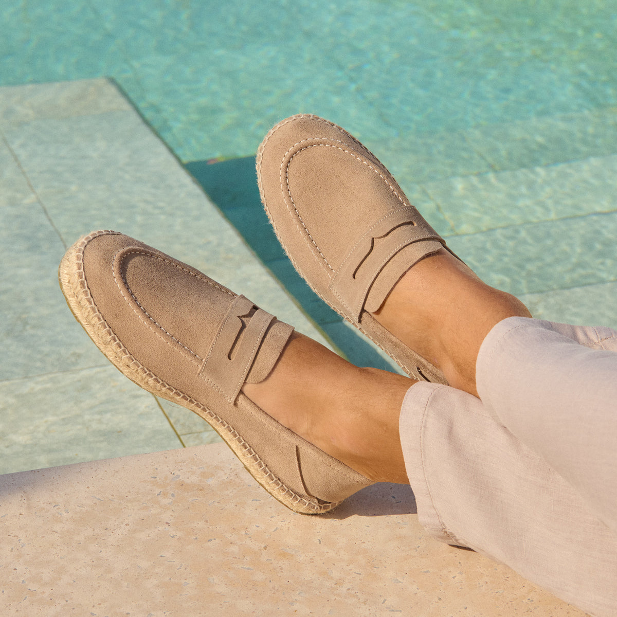 Manebi espadrilles “Hamptons” “Vintage Taupe”. Size 12 (45) Manebí | Loafers - Hamptons - Vintage Taupe main image 3