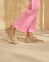 Suede Flat Espadrilles |