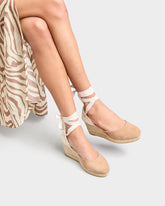 Suede Low Wedge Espadrilles |