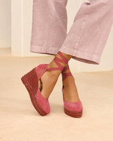 Soft Suede Wedge Espadrilles |
