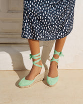 Soft Suede Low Wedge Espadrilles |