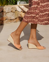Soft Suede Mule Wedge Espadrilles |