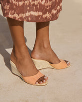 Soft Suede Mule Wedge Espadrilles |
