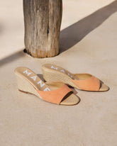 Soft Suede Mule Wedge Espadrilles |