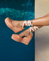 Espadrillas in Morbida Pelle Scamosciata con Zeppa |