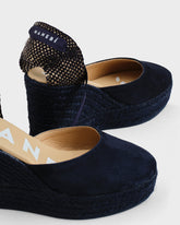 Espadrillas con Zeppa in Pelle Scamosciata |