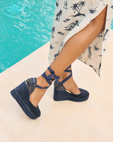 Espadrillas in Morbida Pelle Scamosciata con Zeppa |