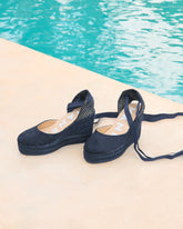 Espadrillas in Morbida Pelle Scamosciata con Zeppa |