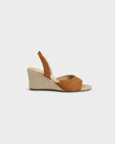 Soft Suede Slingback Low Wedge Espadrilles |