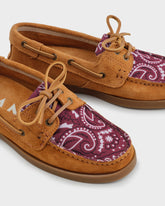 Boat Shoes in Suede e Cotone Bandana |