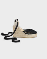 Espadrillas con Zeppa in Rete di Cotone |
