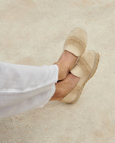 Espadrillas piatte in cotone intrecciato |