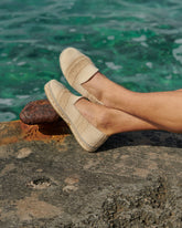 Espadrillas piatte in cotone intrecciato |