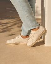 Espadrillas con Lacci in Tela di Cotone |