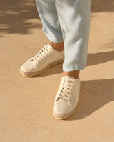 Espadrillas con Lacci in Tela di Cotone |