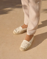 Canvas With Grosgrain<br />Open-Side Flat Espadrilles |