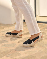Canvas With Grosgrain<br />Open-Side Flat Espadrilles |