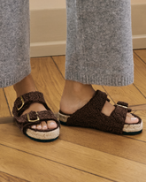 Faux Fur Nordic Sandals |