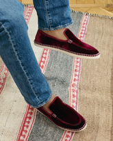 Silk Velvet With Faux Fur Loafers Espadrilles |