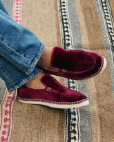 Silk Velvet With Faux Fur Loafers Espadrilles |