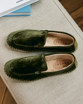 Silk Velvet With Faux Fur Loafers Espadrilles |