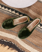 Espadrillas in Velluto di Seta<br />con Faux Fur |